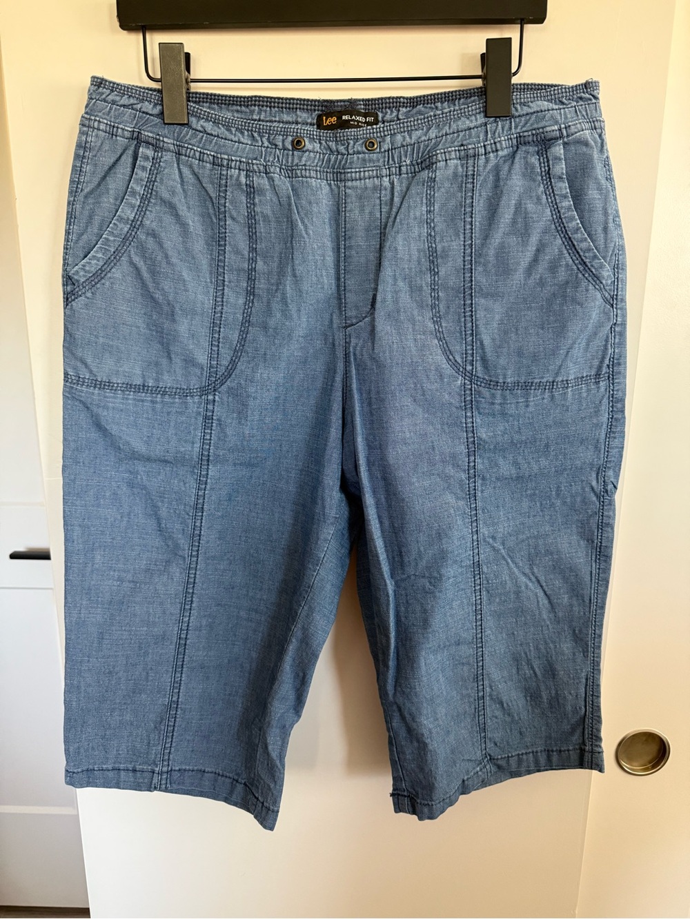 Lee Relaxed Fit Mid-Rise Skimmer Capris Size 14